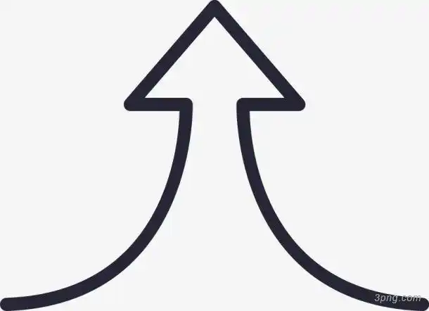 向上箭头png素材透明免抠图片-ppt元素