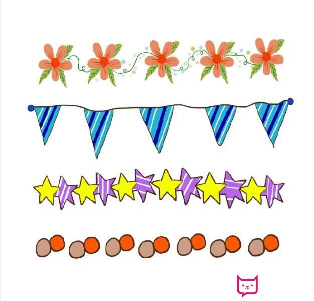 花边简笔画彩色画法