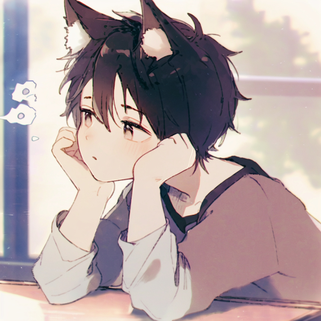 男生头像|猫耳少年 喜欢的话可以用来当头像不要用来发作品