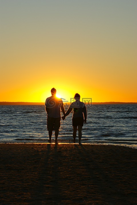 日落,夫妇,牵手高清图库素材免费下载(图片编号:6736859)-六图网