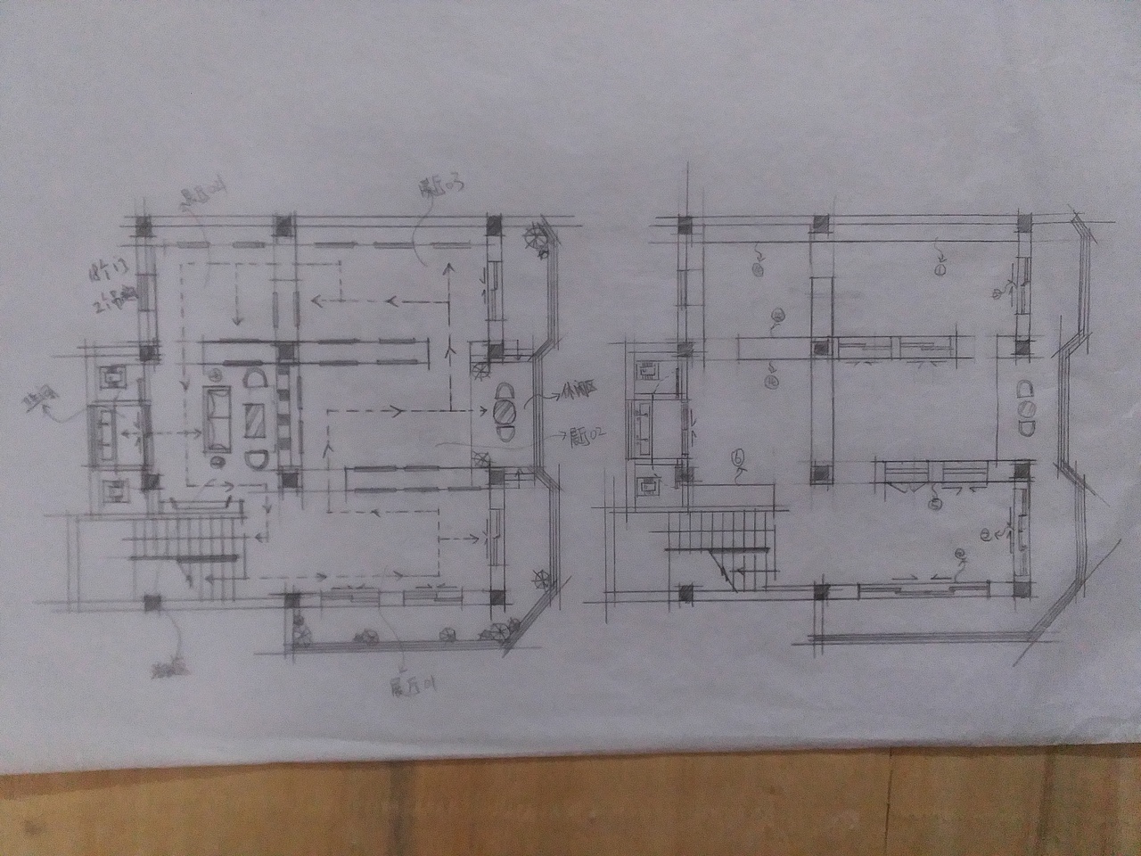 平面布局手绘图
