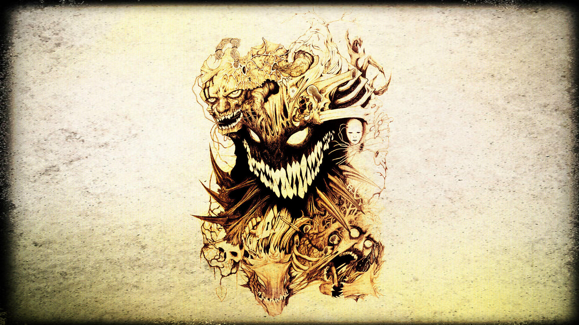 恐怖的魔鬼炫酷创意高清桌面壁纸