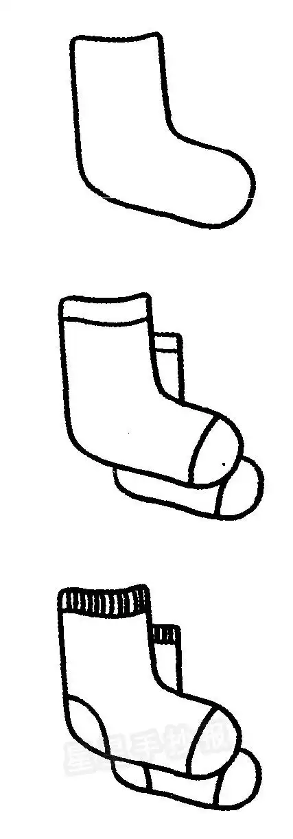 袜子简笔画简单画法