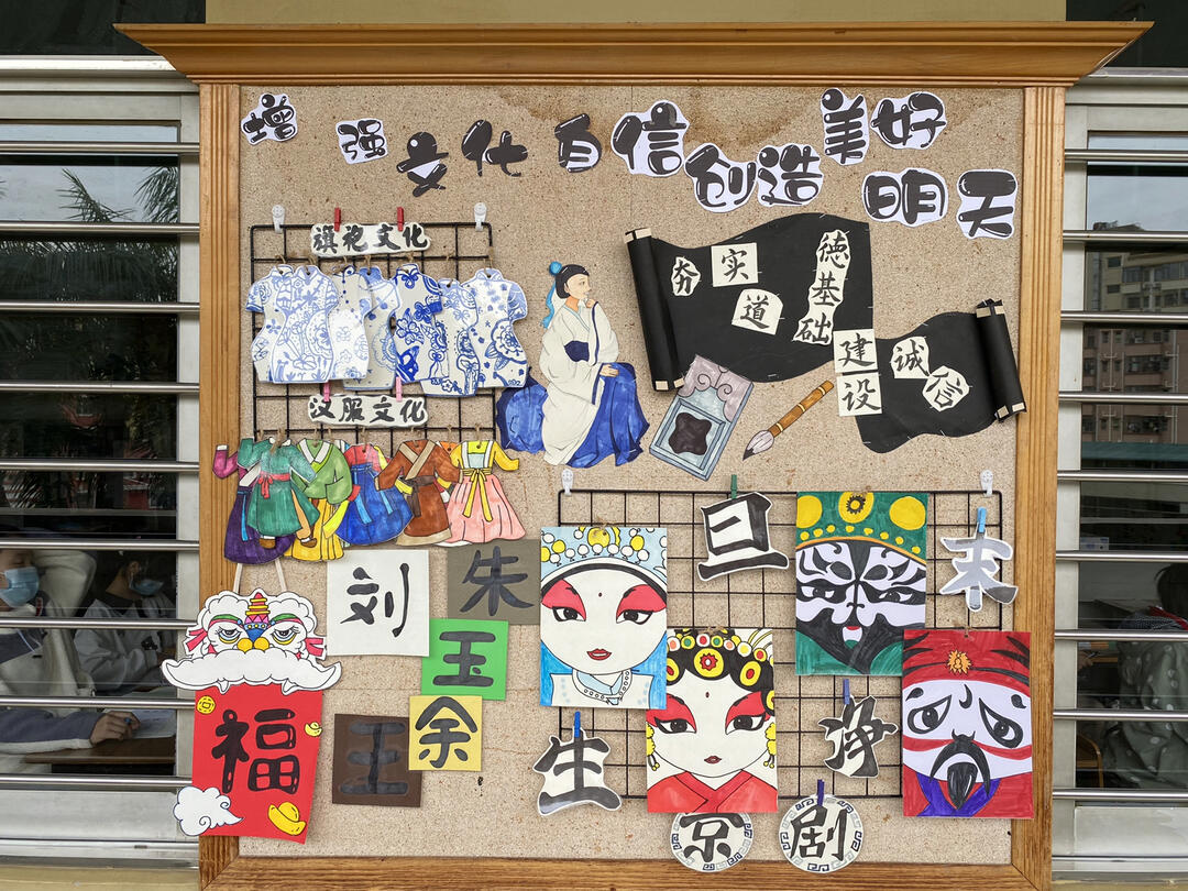 画的有点大了,漏了一个丑#传统文化  #主题墙  #幼儿园环创  #文化墙