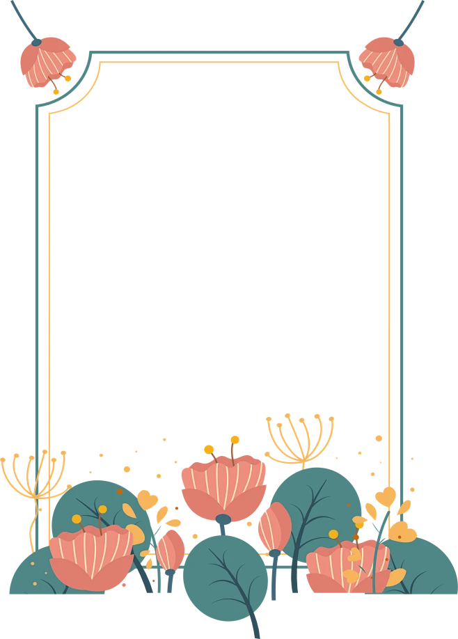 中秋节边框手绘边框png素材