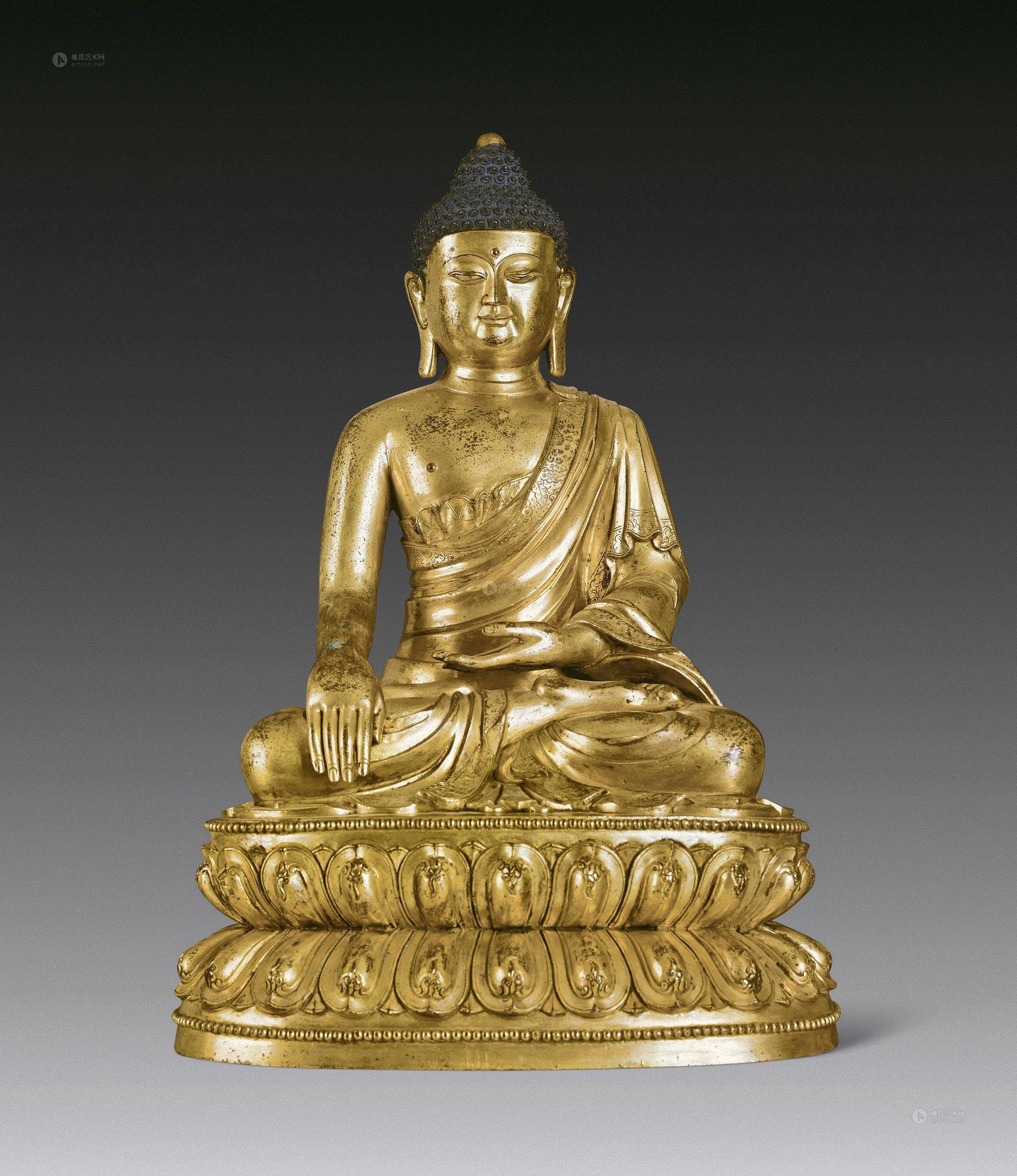 1273明永乐铜鎏金释迦牟尼坐像