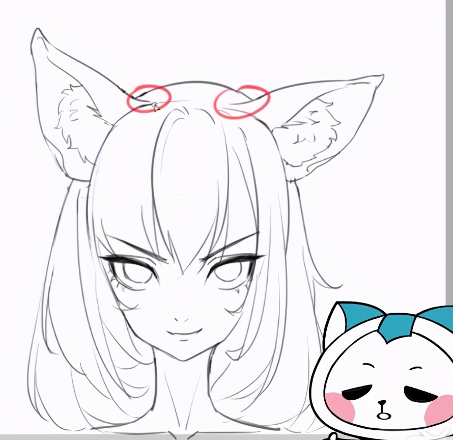 猫耳绘画参考教程__凤凰网