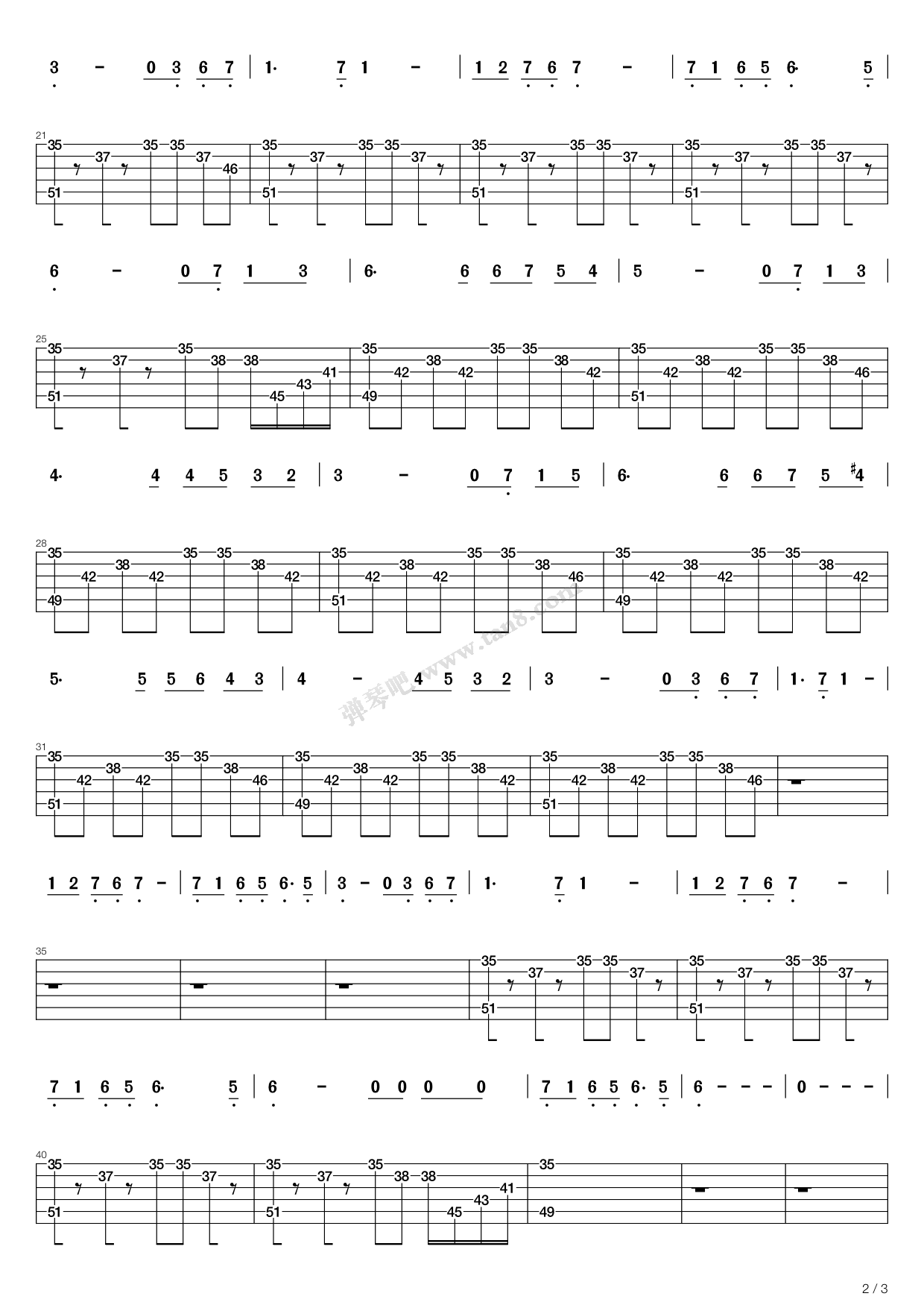 神秘园之歌songfromasecretgardenc调二重奏吉他谱