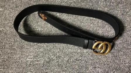 gucci古奇皮带 小蜜蜂头牛皮复古双g男女金属板扣式腰带